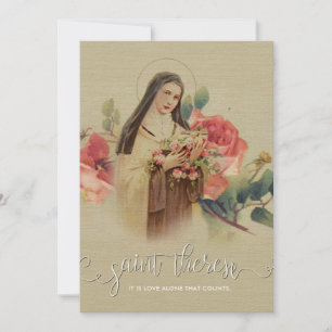 Superposition de script blanc Prière St Therese