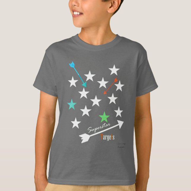 Superstar Cible les Étoiles Flèches T-Shirt Funky (Devant)