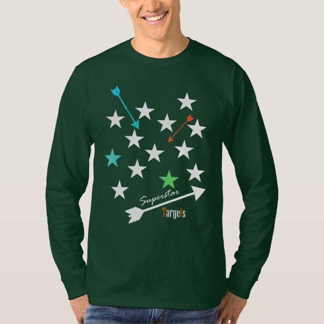 Superstar Cibles Étoiles Flèches T-Shirt Funky (Devant)