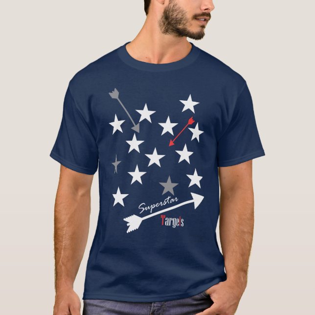Superstar Cibles Étoiles Flèches T-Shirt Funky (Devant)
