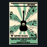 Support Arts Live Music Poster<br><div class="desc">Musique live pour l'affiche Arts.</div>