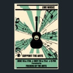 Support Arts Live Music Poster<br><div class="desc">Musique live pour l'affiche Arts.</div>