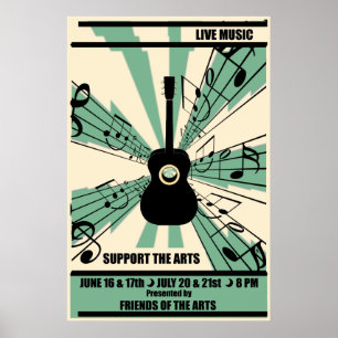 Support Arts Live Music Poster