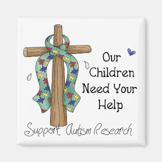 Support Autism Research Frigo Magnet