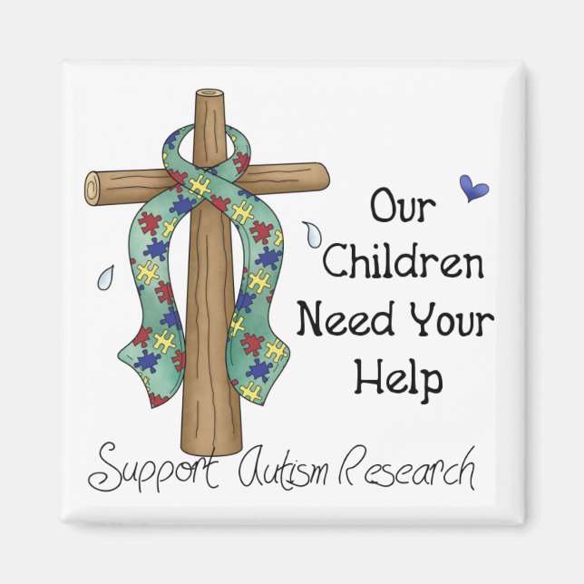 Support Autism Research Frigo Magnet (Devant)