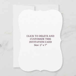 Support Blanc Personnalisé 5" x 7" Invitation Plat