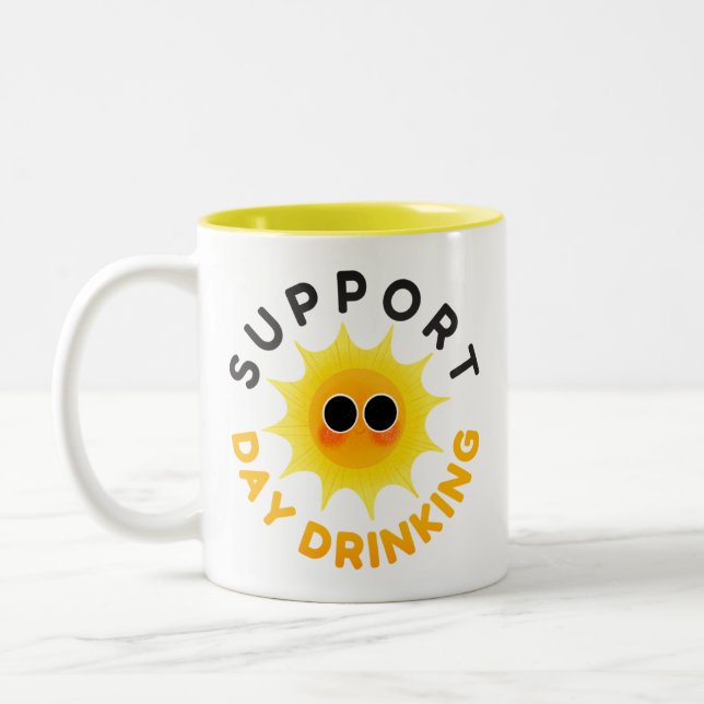 Support Day Drinking Funny Sunshine Mug (Gauche)