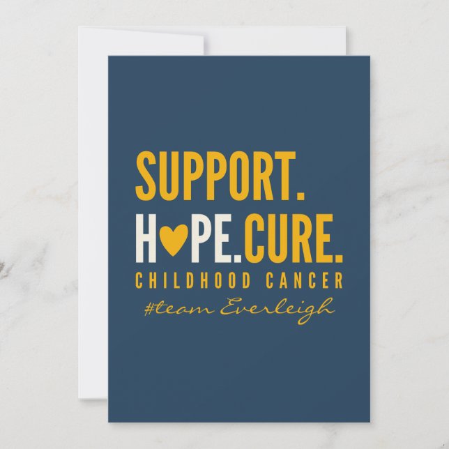 support de cancer infantile Carte d'invitation per (Devant)