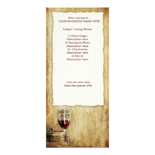 support de cartes d'échantillon de vin