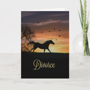Support de divorce Encouragement carte Cheval cour