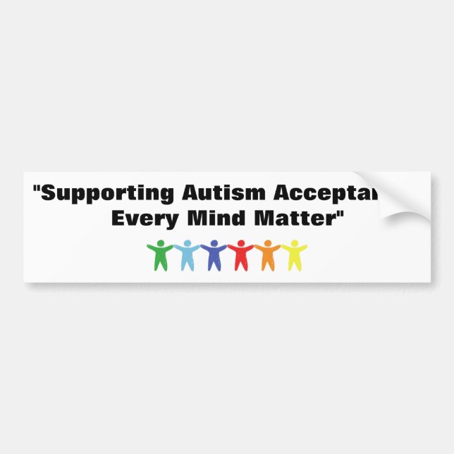 Support de l'autisme Acceptation Bumper Sticker (Devant)