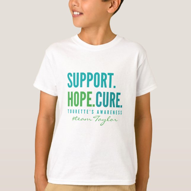 support de tourette Nom personnalisé T-shirt enfan (Devant)