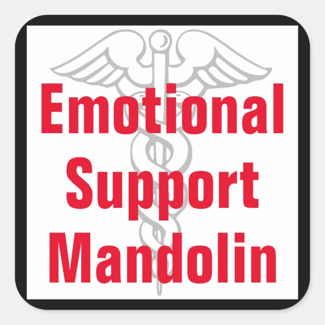 Support émotionnel Mandolin - Sticker drôle (Devant)