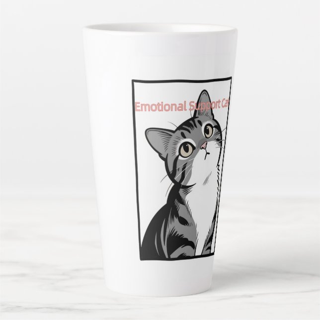 Support émotionnel Tall Cat Tall Ceramic Mug (Devant)