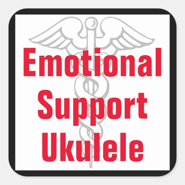 Support émotionnel Ukulele - Sticker amusant (Devant)