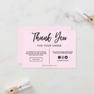 Support en Merci noir et rose