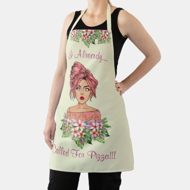 Support féminin mignon partout sur papier tablier (Insitu)