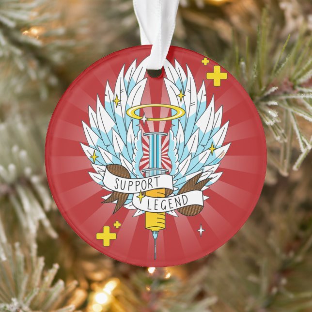 Support Legend Gamer Red Winging Syringe Cartoon (Arbre)