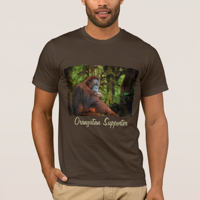 Support Orangoutan Red Ape Wildlife Art T-shirt (Devant)