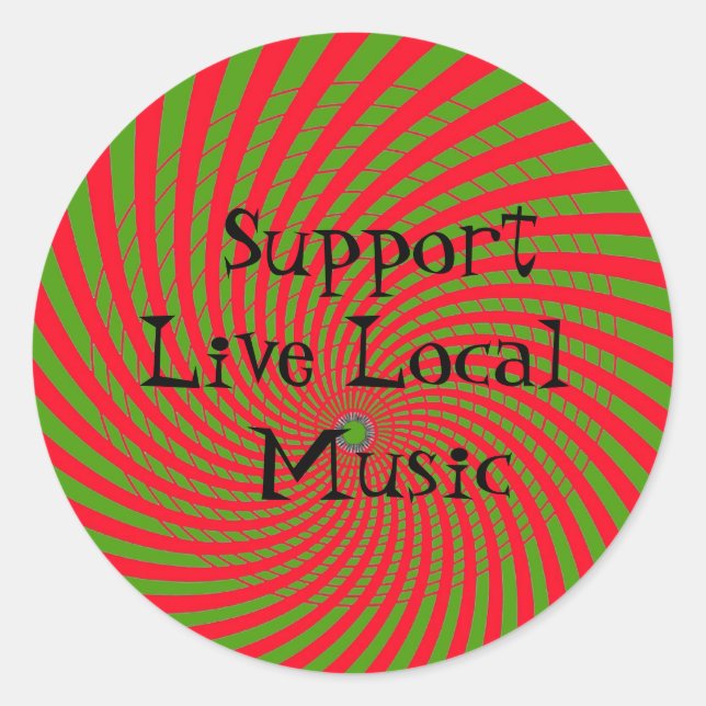 Support Sticker Live Local Music (Devant)
