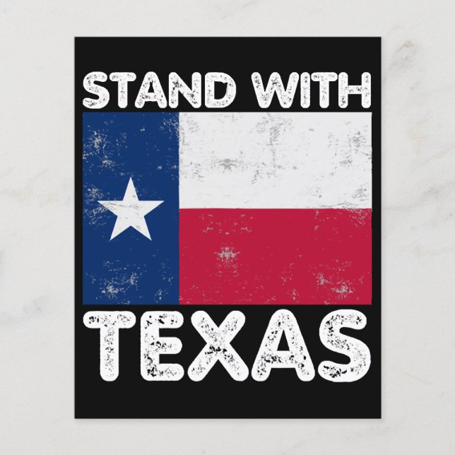 Support Texas I Stand With Texas Texan Flag (Devant)