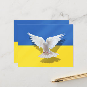 Support Ukraine Carte postale Peace Dove - Liberté