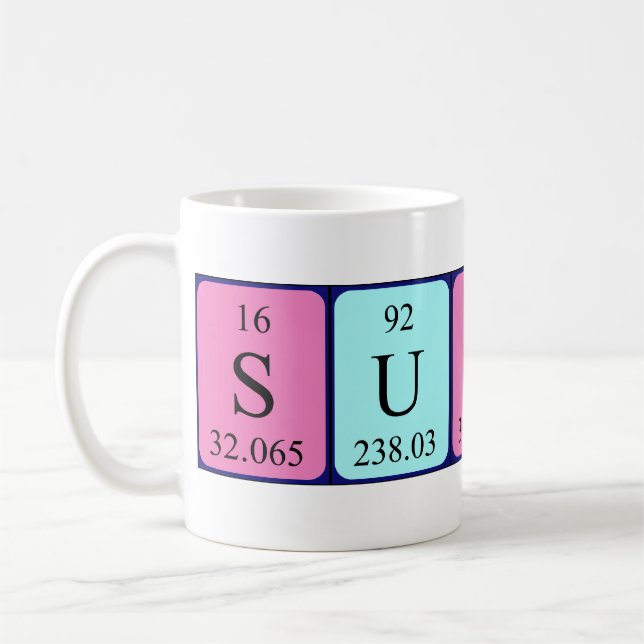 Supremo périodique nom de table mug (Gauche)