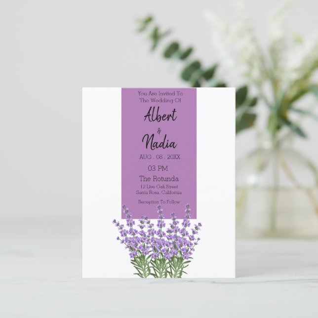 Sur Budget Purple Lavender Mariage élégant (Debout devant)