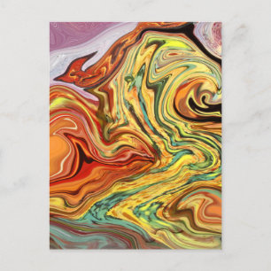Sur carte postale multicolore Fire Art abstrait