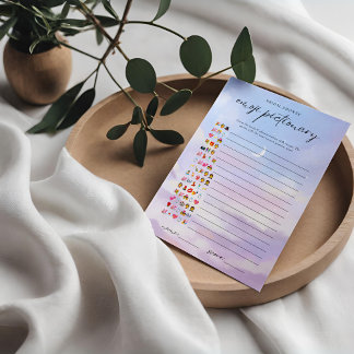 Sur Cloud 9 Bride Emoji Pictionary Carte de jeu