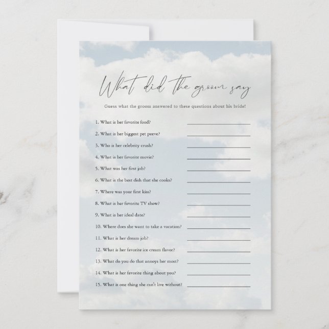 Sur Cloud 9 Qu'Est-Ce Que La Salle A Dit Cartes De (Devant)