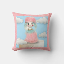 Sur Cloud 9 Vintage Coussin de caniche rose du mil