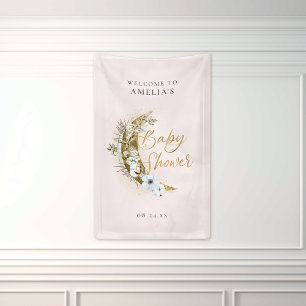 Sur la bannière Moon Boho Gold Dust & Clouds