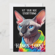 Sur la colline Sphynx Chat Hang Loose Anniversaire