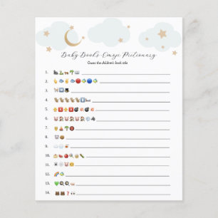 Sur la Lune Blue Baby Books Emoji Jeu
