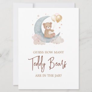 Sur la lune devine combien de Nounours carte de je
