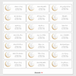 Sur la Lune Guest Address Envelopers Stickers