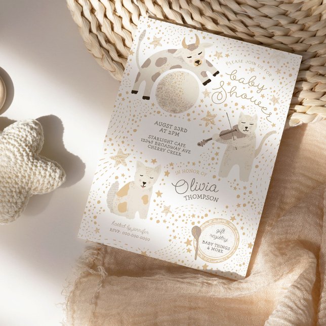 Sur la lune Invitation Baby shower lunaire (Créateur téléchargé)