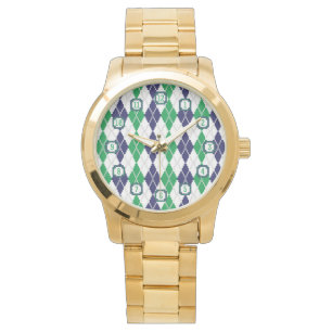 Sur la montre verte Argyle