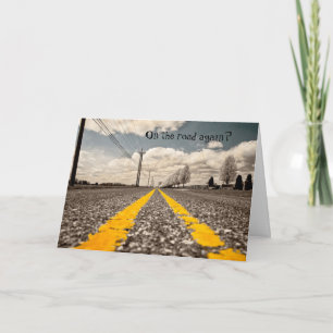 Sur la route de nouveau voyage carte de voeux