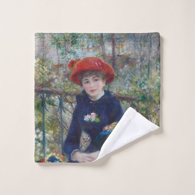 Sur la terrasse, portrait impressionniste, Renoir (Gant de toilette)