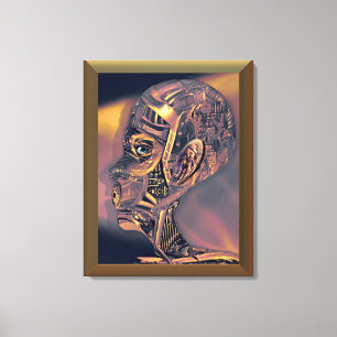 Sur la toile enroulée