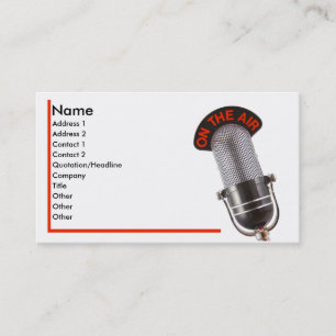 Sur le carte de visite d'air