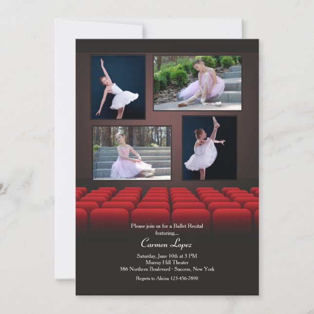 Sur le grand écran 4 Invitation photo (Devant)