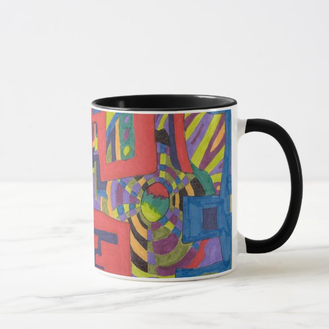 Sur le Net, l'art Abstrait Mug (Droite)
