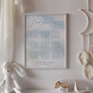 Sur le nuage 9 Vibrant bleu assis Poster