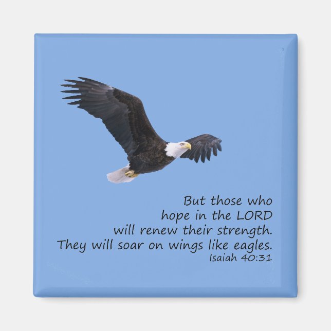 Sur les ailes comme Aigles Magnet (Devant)