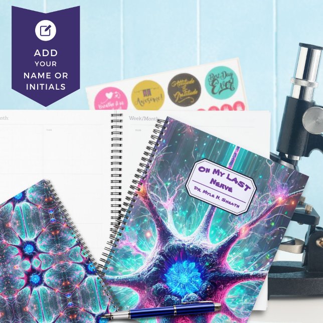 "Sur ma Dernière Nerve" Biologie scientifique humo (Quirky Science Planner "On My Last Nerve" Gift for Scientist, Med Student, Teacher, Lab Tech, Nurse)
