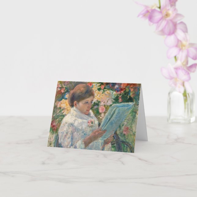Sur un balcon par Mary Cassatt Carte pliée (Orchidée)