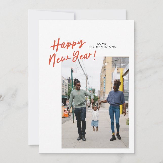 Sur un Carte photo plat du Nouvel An (Devant)